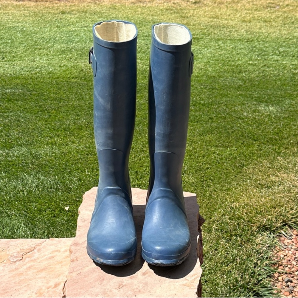 Blue Tall Rain Boots